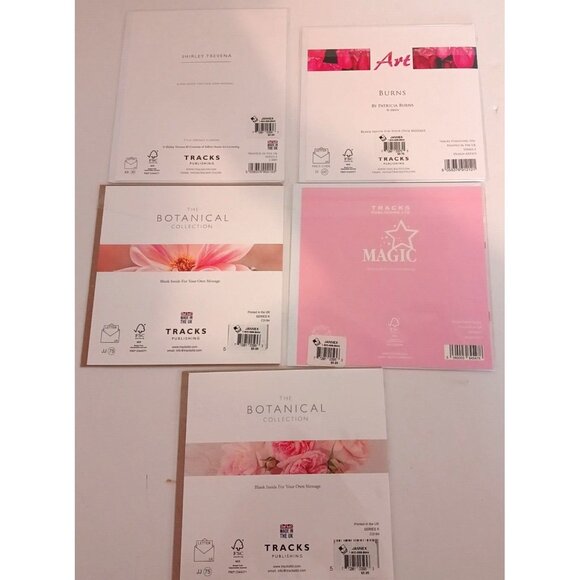 Tracks Publishing NEW Greeting Cards Lot of 5 Flowers Bunnies In original Packag - Picture 2 of 13